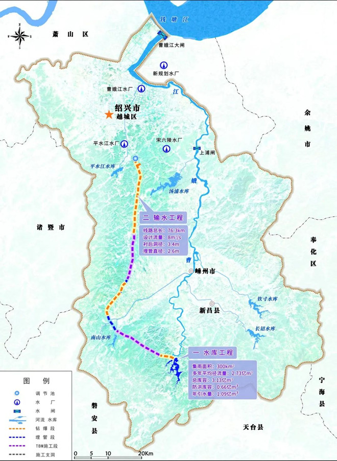 浙江鏡嶺水庫(kù)工程由水庫(kù)樞紐工程和輸水工程兩部分組成示意圖.jpg
